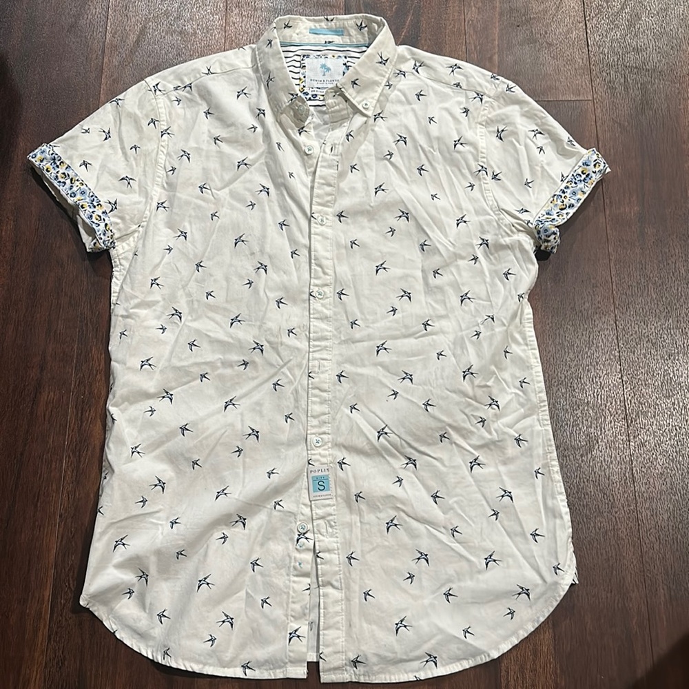 Denim & Flower dress shirt, size S